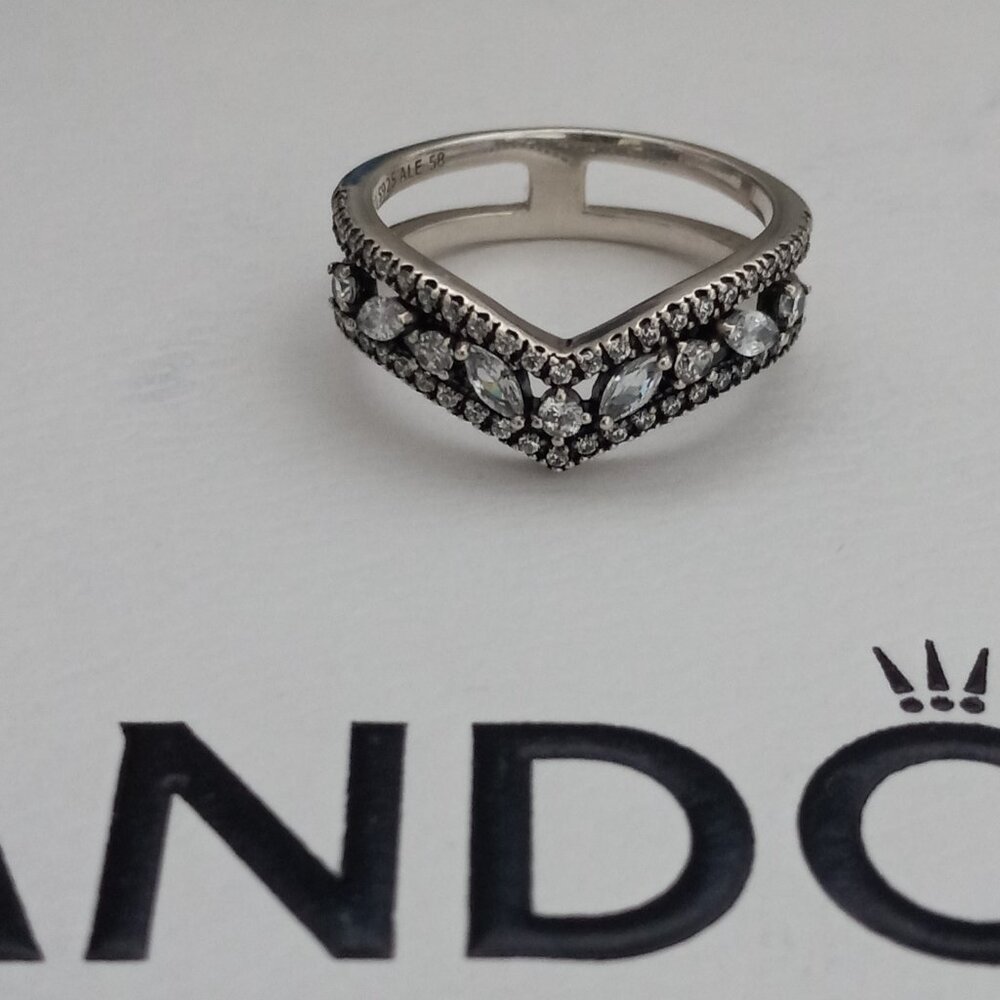 Pandora double wishbone marquise ring